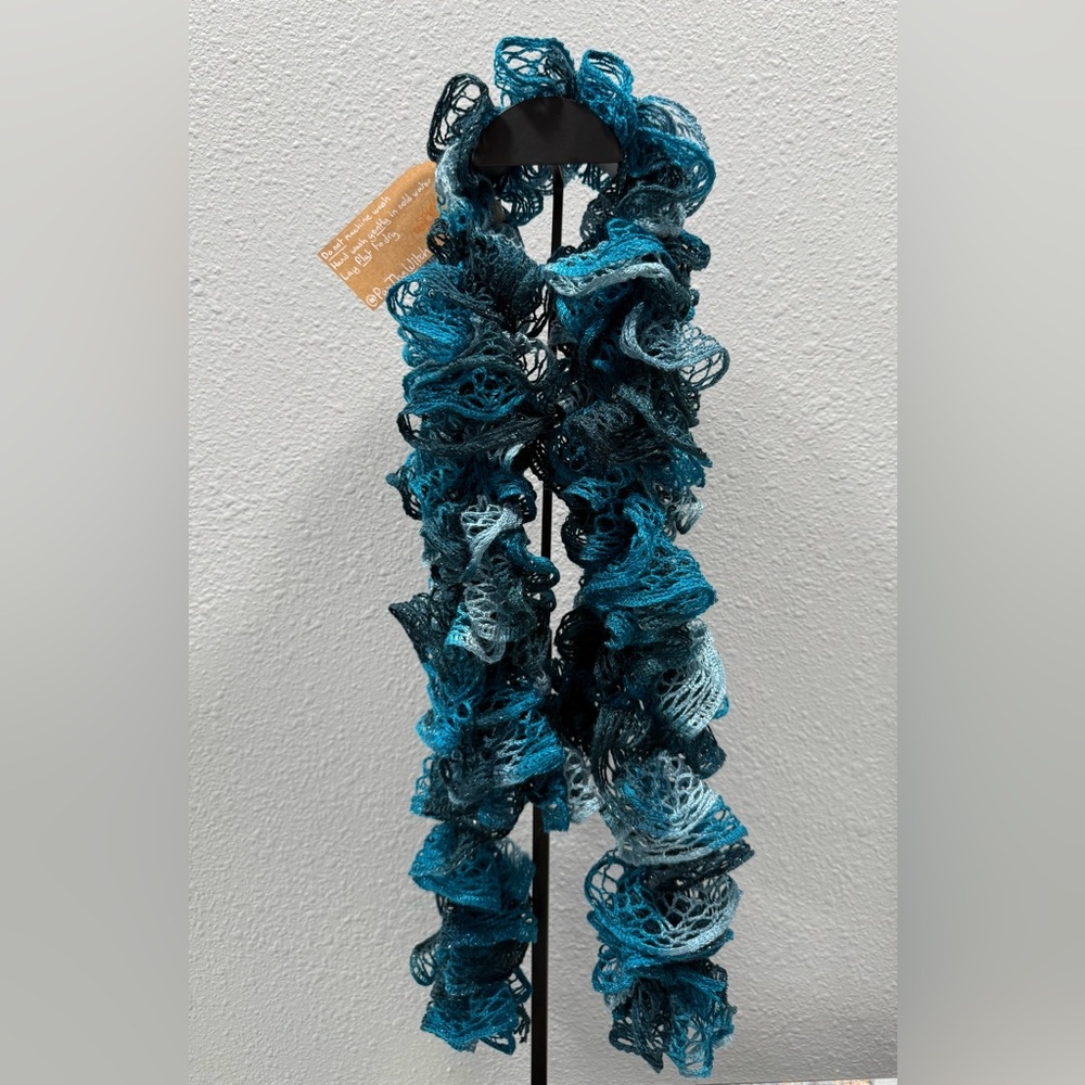 Shades of Blue Ruffled Scarf